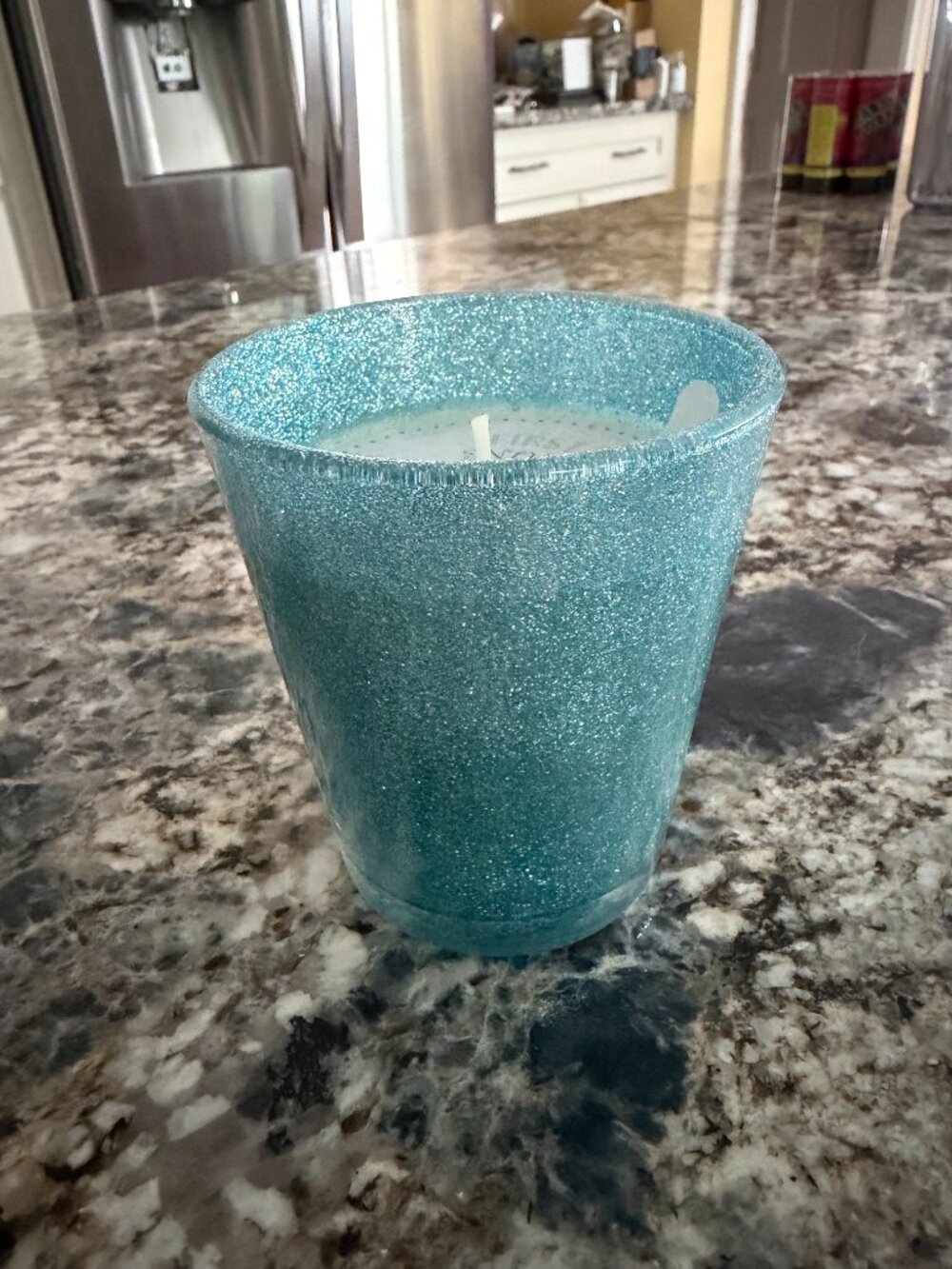 First Snow Glitter Candle NWT